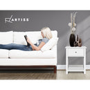 Artiss 2 X Bedside Table 1 Drawer with Shelf - EMMA White-5