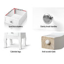 Artiss Bedside Table 2 Drawers - BISSET White-4