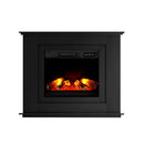 Devanti Electric Fireplace Fire Heater 2000W Black-1