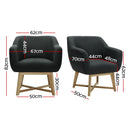 Artiss Armchair Tub Chair Charcoal Aston-2