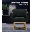 Artiss Armchair Tub Chair Charcoal Aston-4