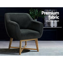 Artiss Armchair Tub Chair Charcoal Aston-5