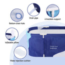 Weisshorn Foldable Bathtub PVC Spa Bucket Inflatable Cushion 134x65cm Navy Blue-5