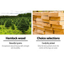 Gardeon Adirondack Outdoor Chairs Wooden Beach Chair Patio Furniture Garden Natural-5