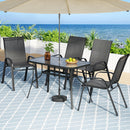 Gardeon 5PC Outdoor Dining Set Table and Chairs Patio Furniture Bistro Set Garden Black-7