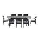 Gardeon Outdoor Dining Set 9PCS Aluminum Extendable Table Chairs Patio Furniture-4