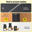 Giantz Automatic Chicken Coop Door 37cm Solar Powered Smart App Control Black-6