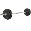 Everfit 38kg Barbell Set Weight Plates Bar Lifting Bench 168cm-1