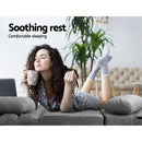 Artiss Lounge Sofa Bed 2-seater Grey Fabric-4