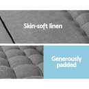 Artiss Lounge Sofa Bed 2-seater Grey Fabric-5