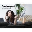 Artiss Lounge Sofa Bed 2-seater Charcoal Suede-4