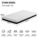 Giselle 18cm King Single Memory Foam Mattress Dual Feel Reversible Charcoal Foam-2