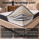 Giselle 18cm King Single Memory Foam Mattress Dual Feel Reversible Charcoal Foam-4