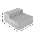 Giselle Bedding Foldable Mattress Folding Foam Bed Mat Light Grey-3