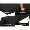 Giselle Bedding Foldable Mattress Folding Foam Bed Mat Double Black-6