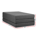 Giselle Bedding Foldable Mattress Folding Foam Double Grey-3