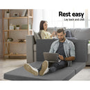 Giselle Bedding Foldable Mattress Folding Foam Double Grey-4