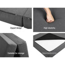 Giselle Bedding Foldable Mattress Folding Foam Double Grey-7