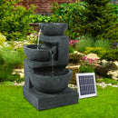 Gardeon Solar Water Feature Cascading Fountain 3-Tier Bowl LED Lights 60CM Blue-7
