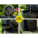 Gardeon Solar Water Feature Cascading Fountain 5 Tiered Bowl Bird Bath 99CM-4