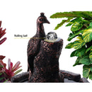 Gardeon Solar Water Feature Tier Fountain with Pump Kit Bird Bath 106CM Peacock-4