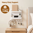 Artiss Bedside Shelf Wall Mount Organizer - Self-Adhesive Floating Nightstand Caddy for Storage, No-Drill Stick-On Aesthetic Room Decor for Girls & Dorms-6