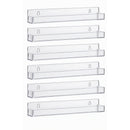 Artiss 6-Pack Acrylic Wall Shelves, Clear Floating Display Shelf with Detachable Panels & Front Lip-2