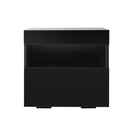 Artiss Bedside Table LED - HERES Black-3