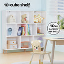 Artiss Bookshelf 3 Tiers 10 Cubes - CORA White-6
