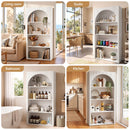 Artiss 4 Tier Bookshelf Arched Fluted Storage Display Cabinet Unit White-7