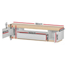 Artiss TV Cabinet Entertainment Unit Stand 180CM White Wood-4