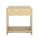 Artiss Bedside Table Drawer Open Shelf Pine-3