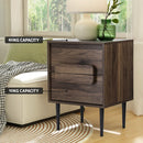 Artiss Bedside Table Nightstand 2 Drawers - Walnut-5