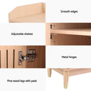 Artiss Shoe Rack Cabinet with Shelves 26 Pairs Pine-8