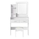 Artiss Dressing Table Set Stool Led White Doria-4