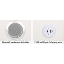 Artiss Smart Bedside Table 2 Drawers with Wireless Charging Ports LED White AIKA-5