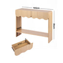 Artiss 2-Drawer Console Table, Scalloped Entryway Table with Safe Rounded Corners, 100 x 31 x 80 cm-3