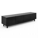Artiss TV Unit Entertainment Unit Storage Cabinet 180cm Black-4