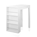 Artiss Bar Table 3-tier Storage Shelves White-3