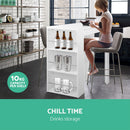 Artiss Bar Table 3-tier Storage Shelves White-6