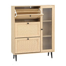 Artiss Shoe Rack Cabinet 3 Flip-out Drawers Pine-3