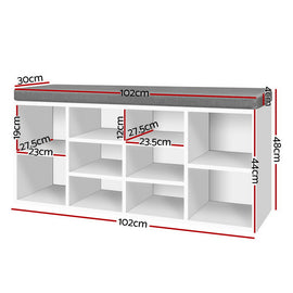 Artiss Shoe Rack Storage Cabinet Bench BOA - 0