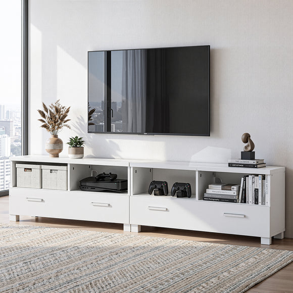 Artiss TV Stand Entertainment Unit with Drawers - White