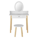 Keezi Kids Dressing Table Chair Set Wooden Leg Vanity Makeup Drawer Mirror-4