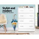 Artiss 4 Chest of Drawers - ANDES White-5