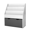 Keezi 3 Tiers Kids Bookshelf Magazine Rack Children Bookcase Organiser Storage-1