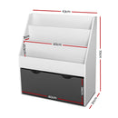 Keezi 3 Tiers Kids Bookshelf Magazine Rack Children Bookcase Organiser Storage-2