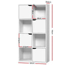 Artiss Bookshelf 8 Cube Shlef - DANA White-4