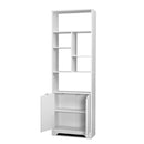 Artiss Bookshelf with Cabinet - GINA White-5