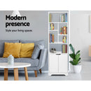 Artiss Bookshelf with Cabinet - GINA White-6